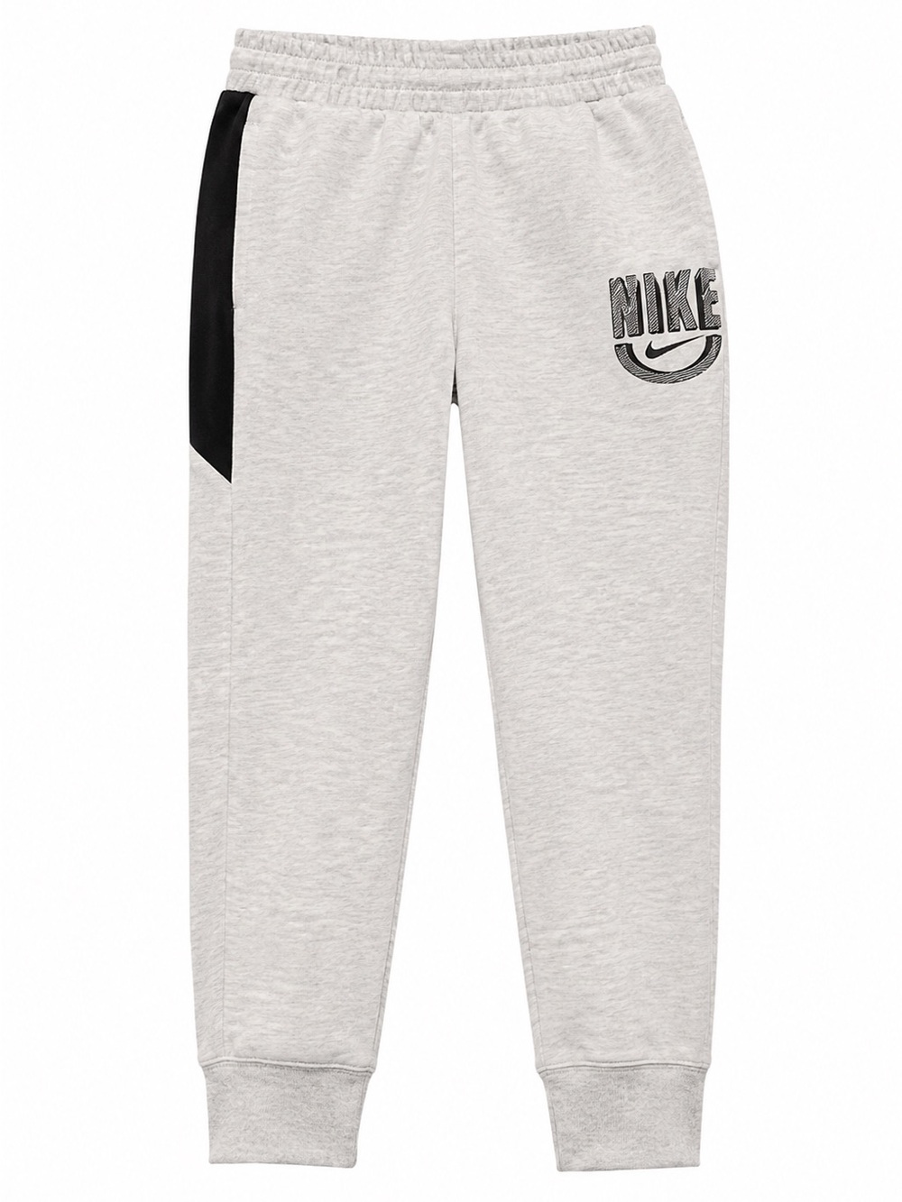 Nike Dri-FIT Kids Jogger Pants Size Large Gray Black Logo Athletic Sweatpants